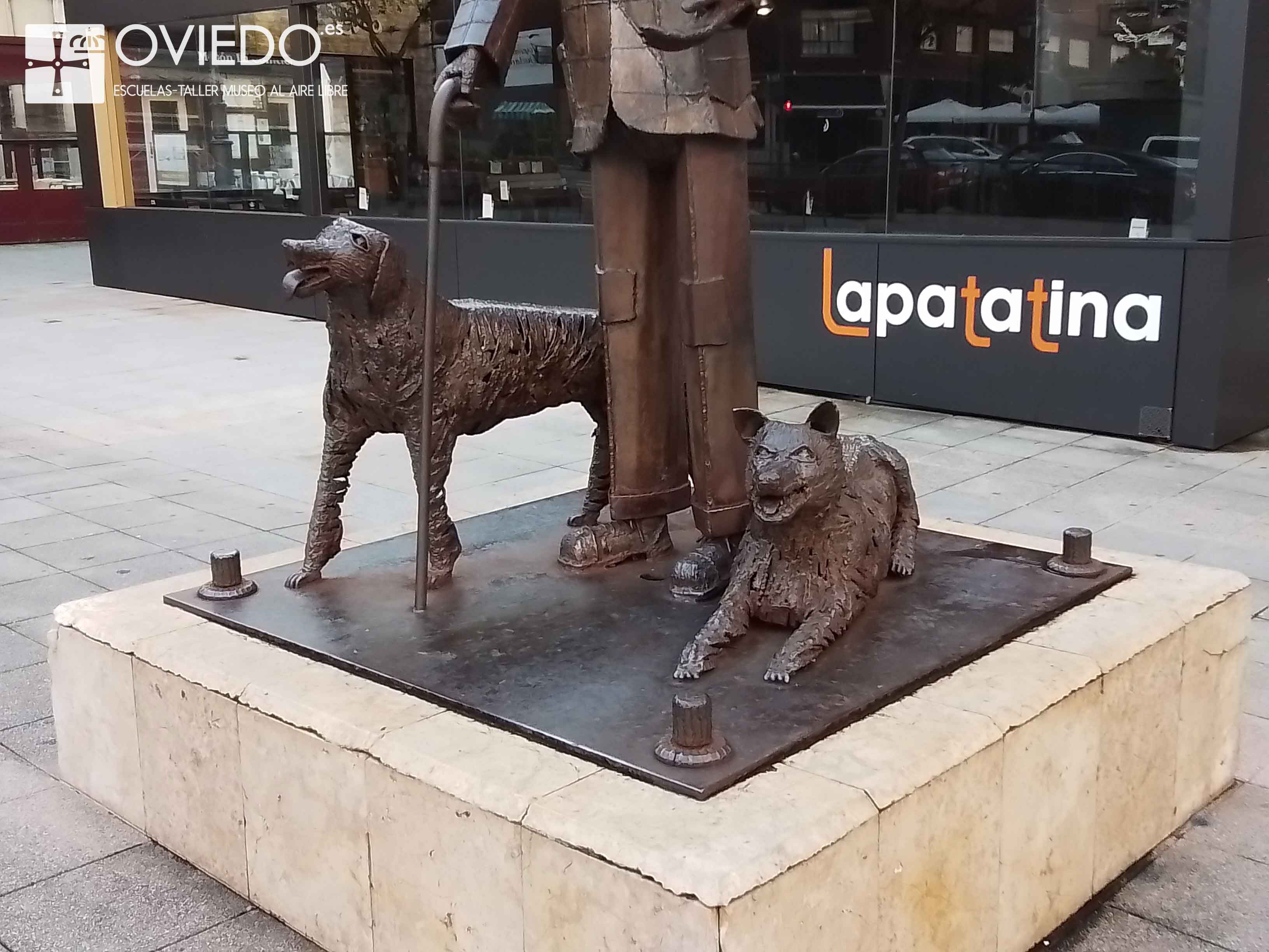 Escultura Mendigo con perros